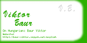 viktor baur business card